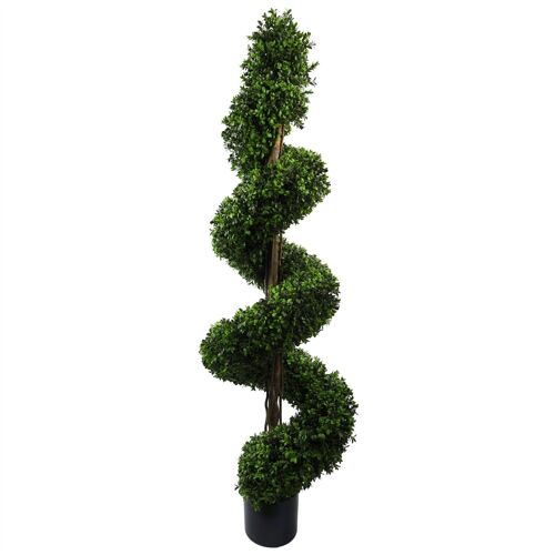 Leaf 150cm Sprial Buxus Artificial Tree UV Resistant Outdoor