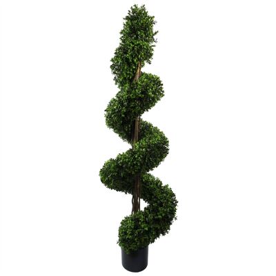 Blatt 150 cm Sprial Buxus Kunstbaum UV-beständig für den Außenbereich