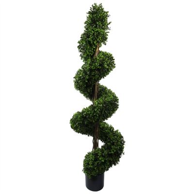 Feuille 150cm Sprial Buxus Arbre Artificiel Résistant Aux UV Extérieur