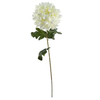 Vase rétro en verre de chrysanthème artificiel, feuille 55cm 5