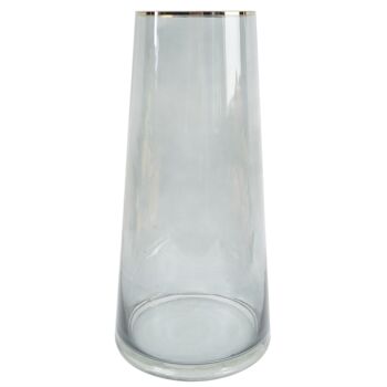 Vase en verre de mélange de fleurs de crème de Delphinium de baie artificielle de feuille de 60 cm 4