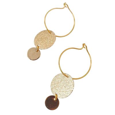 Amber hoop earrings