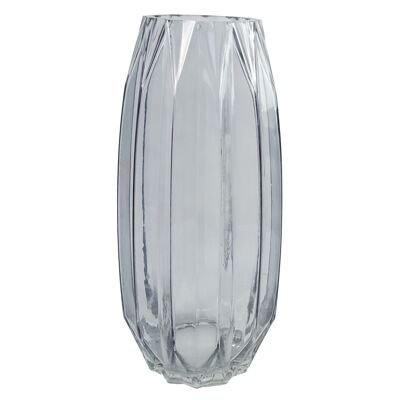 Vase en verre Vase en verre transparent contemporain 30cm
