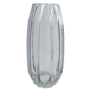 Vase en verre Vase en verre transparent contemporain 30cm 1