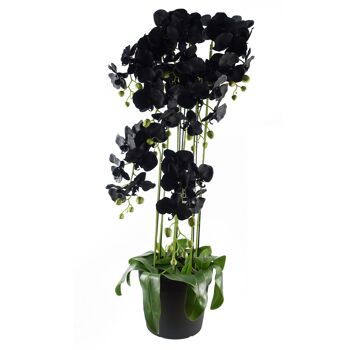 Grande plante d'orchidée noire - Artifcial - 41 fleurs REAL TOUCH 1