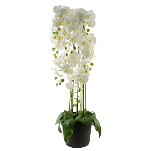 Large White Orchid Plant - Artifcial - 41 REAL TOUCH flowers