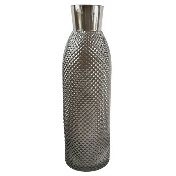 Vase en verre d'arrangement de tournesol artificiel blanc de feuille 100 cm 3