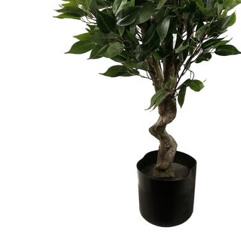 Planteur artificiel d'arbre de ficus de torsion de la feuille 110cm 4