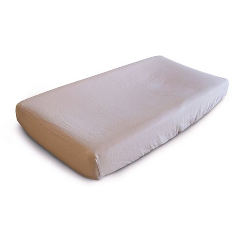 Mushie - Housse de Matelas à langer lavable - 81x41 cm - Trous pour sangles de sécurité 