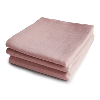 Mushie - Muslin Linen - Organic Cotton Fabric - Set of 3 - 58 x 60 cm