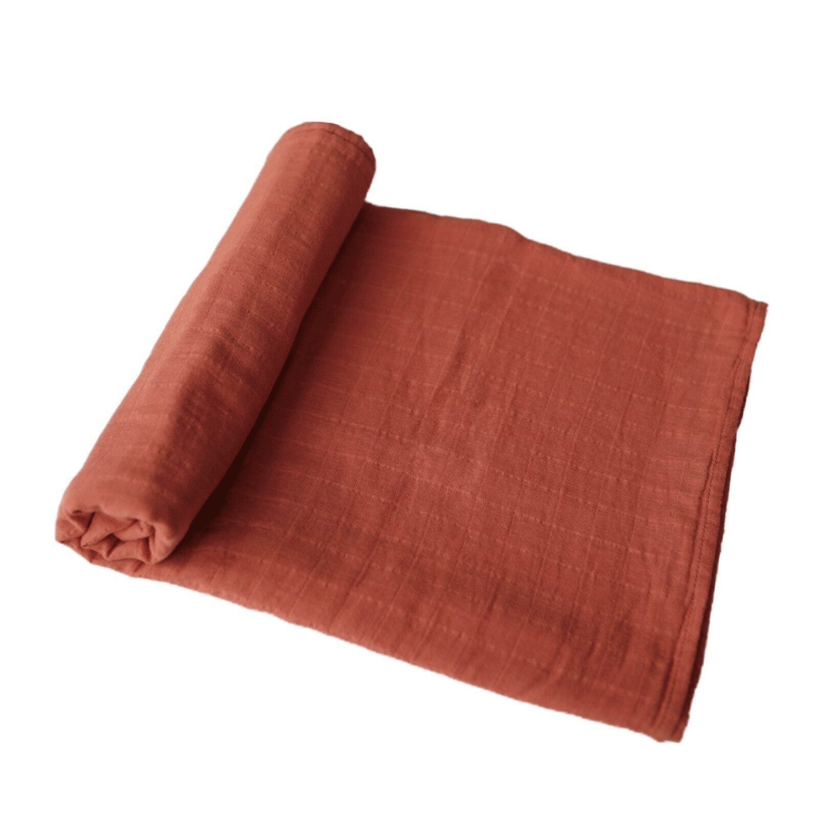 Mushie - Coperta in mussola di cotone biologico - Dimensioni: 120 x 120 cm - Colore ramato