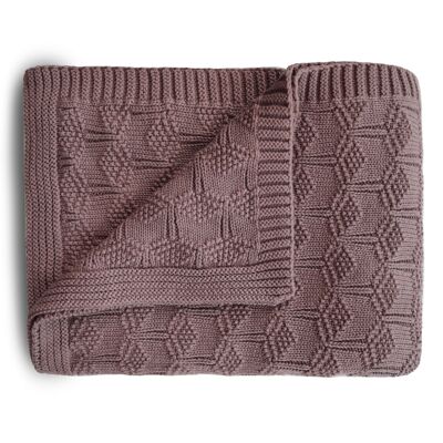 Mushie - Honeycomb knitted blanket - 80x100 - Organic cotton