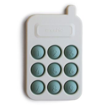 Mushie - Jouet Presse Téléphone pour Bébé - Fabriqué avec du silicone 100% de qualité alimentaire - 100% exempt de BPA, BPS, PVC et phtalates 1