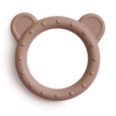 Mushie - Bear Teething Ring - Made with 100% food-safe silicone
100% BPA, BPS, PVC and phthalate free - 8.89 x 1.27 x 10.46 cm