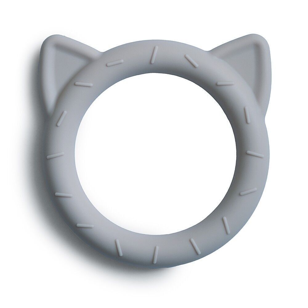 Mushie - Anello da dentizione - Modello Gatto - Colore Pietra - Realizzato con silicone alimentare al 100%.
100% privo di BPA, BPS, PVC e ftalati - 8,89 x 1,27 x 10,46 cm