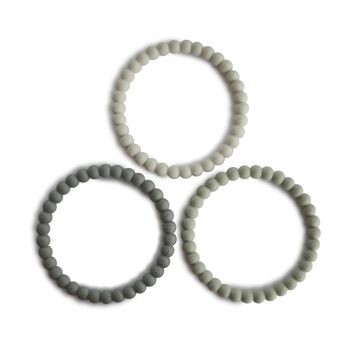 Mushie - Bracelet de Dentition Perle - silicone 100 % alimentaire - 100 % exempt de BPA, BPS, PVC et phtalates - 7 ,62 x 7,62 cm 2
