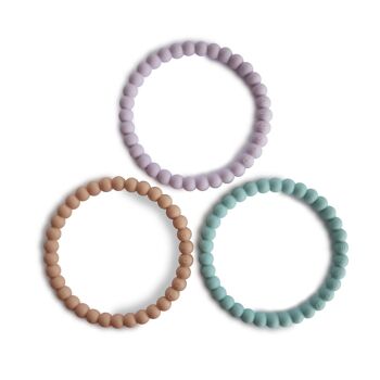 Mushie - Bracelet de Dentition Perle - silicone 100 % alimentaire - 100 % exempt de BPA, BPS, PVC et phtalates - 7 ,62 x 7,62 cm 3