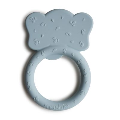 Mushie - Teething Ring - Elephant shape - 100% food-grade silicone - 100% free of BPA, BPS, PVC and phthalates - 6.8 x 1.42 x 10.46 cm