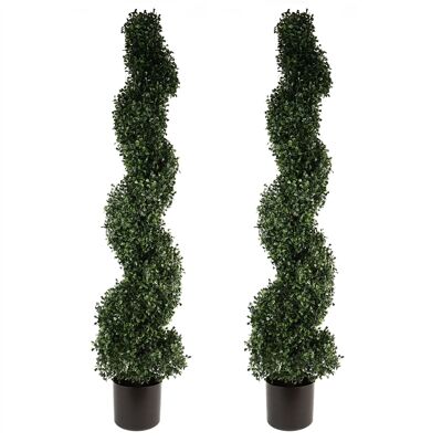 UV Resistant Boxwood Tree Spiral Topiary