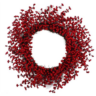 Ghirlanda Ghirlanda natalizia di lusso con bacche rosse 60 cm 24 "es