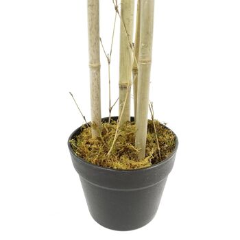 Plantes de bambou artificielles, arbres, tronc en bois, 120cm 3