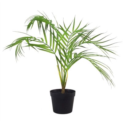 Vaso per piante con fogliame di palma artificiale, mini piante di palma da 50 cm