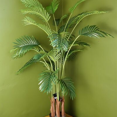150 cm große künstliche Areca-Palme im schwarzen Topf