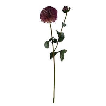 6 x Fleurs artificielles Dhalia PomPom Rose 2