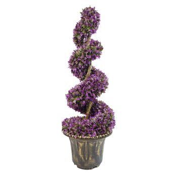 Spirale à grandes feuilles violettes de 90 cm avec jardinière décorative 2