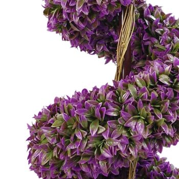 Spirale à grandes feuilles violettes de 90 cm avec jardinière décorative 3