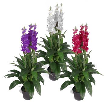 Plante d'orchidée artificielle 100 cm blanche 100 cm plantes fleurs 6