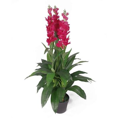 Artifical Orchid Plant Bush 100cm Pink Cymbidium Flowers