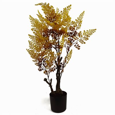 Künstliche Herbstbäume, goldene Farnbaumpflanze, 70 cm Blatt