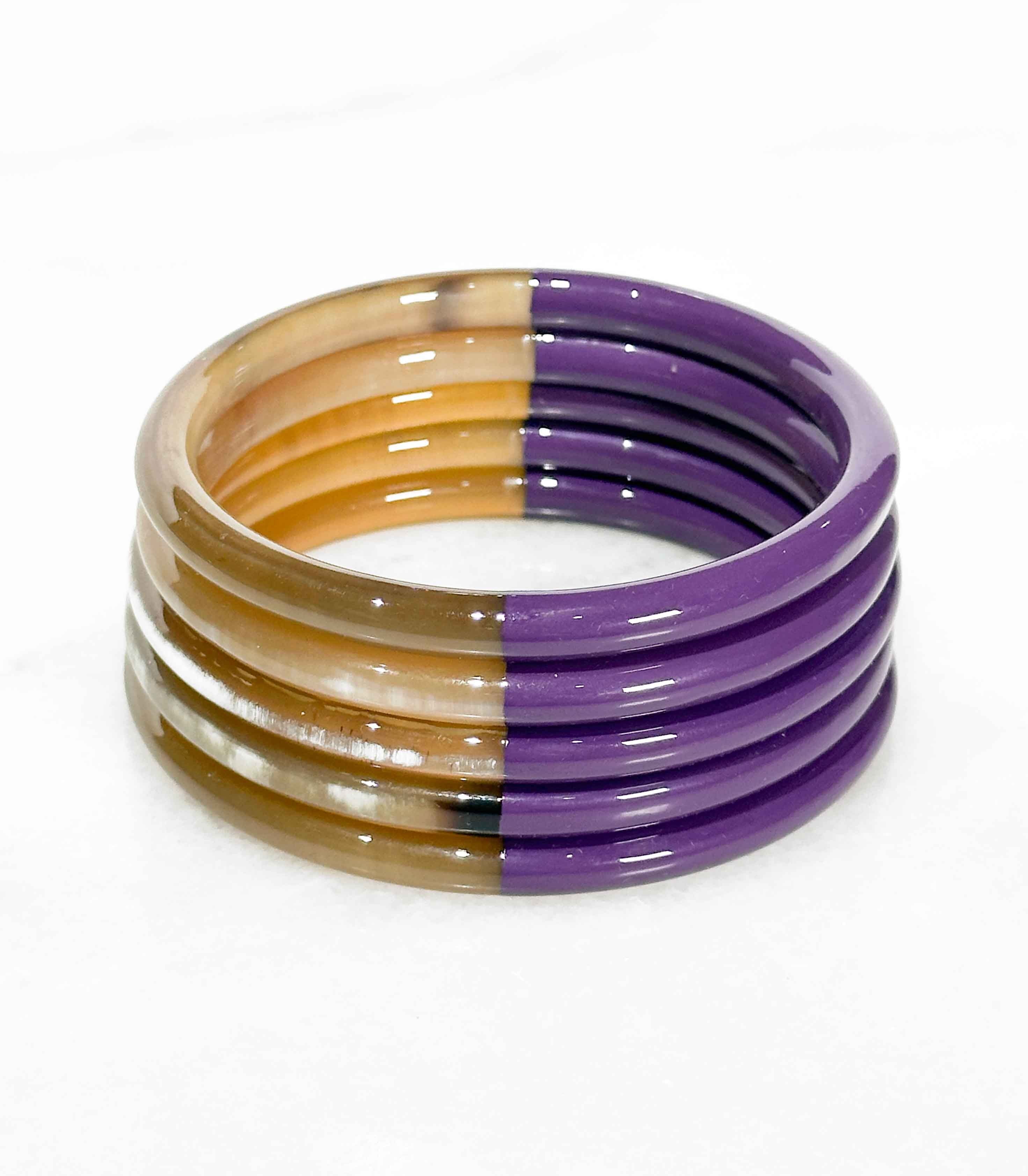 Bracciale colorato in vero corno - Colore 269C