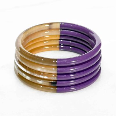 Bracelet coloré en corne véritable - Couleur 269C