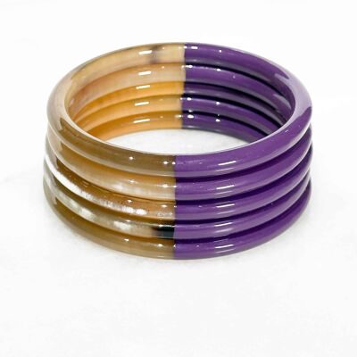 Bracelet coloré en corne véritable - Couleur 269C