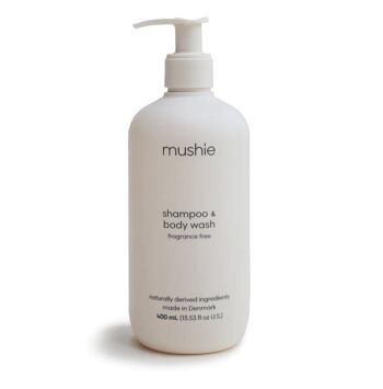 MUSHIE - SHAMPOOING ET GEL POUR LE CORPS POUR BÉBÉ SANS PARFUM - 400ml 1