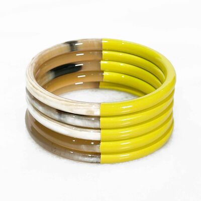 Colorful real horn bracelet - Color 101C