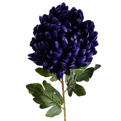 Fleurs artificielles chrysanthème réflexe extra large - violet 75 cm