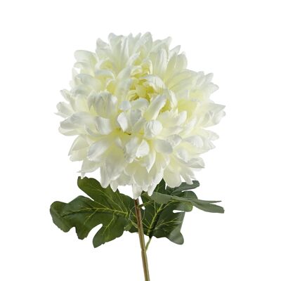 Fleurs artificielles chrysanthème réflexe extra large - blanc 75 cm