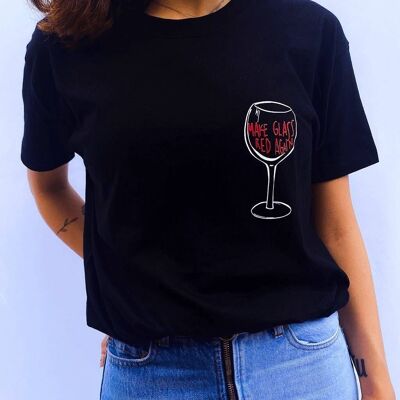 T-Shirt "Make Glass Red Again"__S / Nero