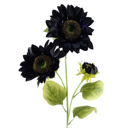 Artificial Flowers Purple Sunflower - 3 heads 88cm
