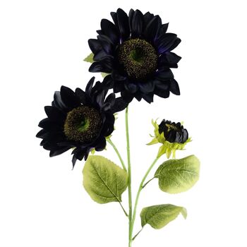 Fleurs Artificielles Tournesol Violet - 3 têtes 88cm 1