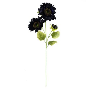Fleurs Artificielles Tournesol Violet - 3 têtes 88cm 3