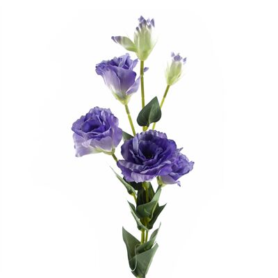 Flores Artificiales Tallo De Rosa Silvestre Púrpura - 6 Flores 80cm