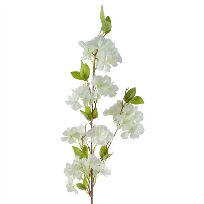 Künstliche Blumen, weißer Blütenstiel, 100 cm