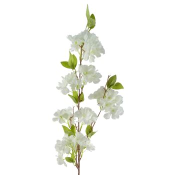 Fleurs artificielles tige de fleur blanche 100cm 1