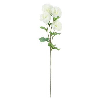 Fleurs Artificielles Oeillet Blanc Tige - 4 Fleurs 70cm 2