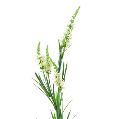 Künstliche Blumen, weißer Rittersporn, künstlicher Stiel, 80 cm