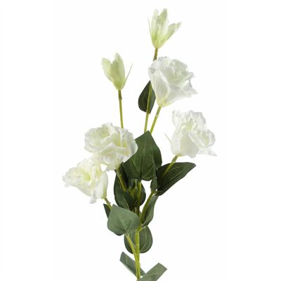 Künstliche Blumen, weißer Wildrosenstiel, 6 Blumen, 80 cm